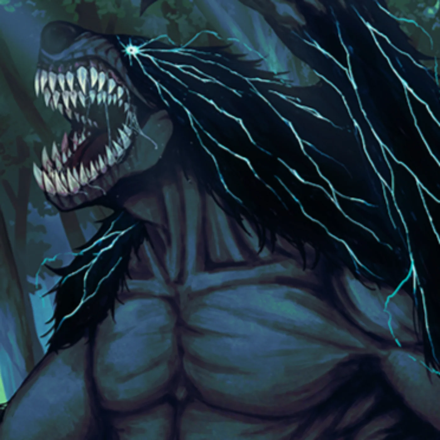 Moon Cursed Stryche Beast 12x18" - Collectable Print - Image 3